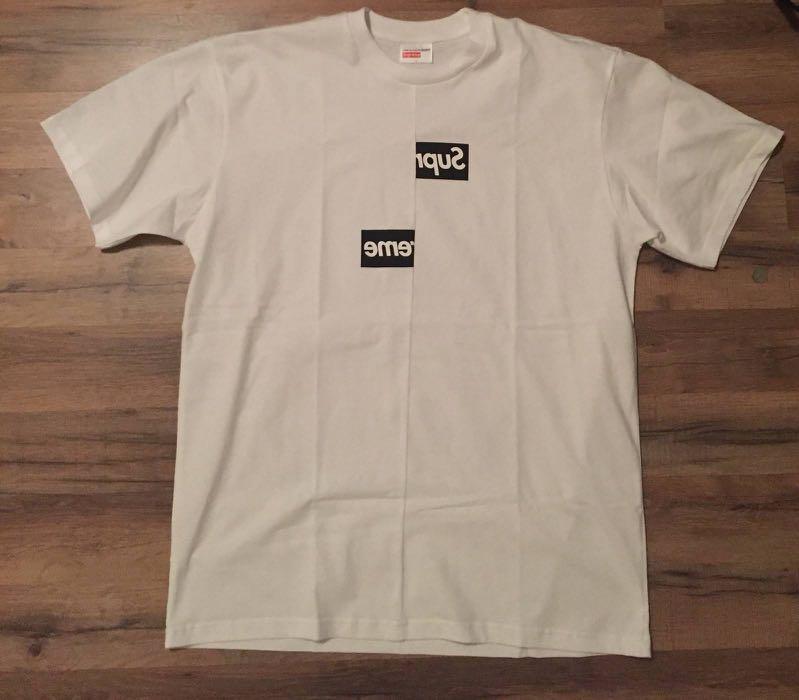 Supreme x CDG Split Bogo Tee Men s Fashion Tops Sets Tshirts