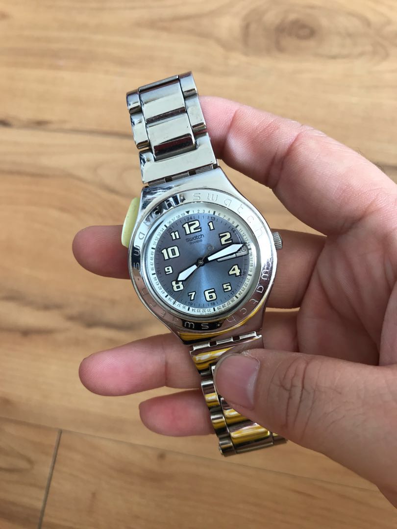 Swatch watch irony hotsell stainless steel price