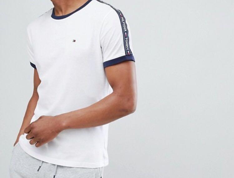 tommy hilfiger taped t shirt