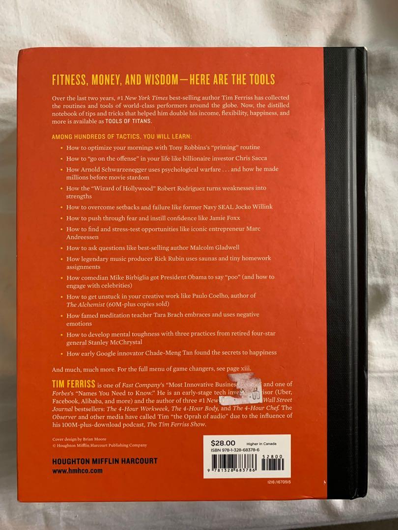 Tools of the Titans (Category: Storybooks) located in Taguig. Submitted by project_clearing (Listing ID 208455348, Image 2). Description: Good book. Hard bound. Shipment c/o buyer..