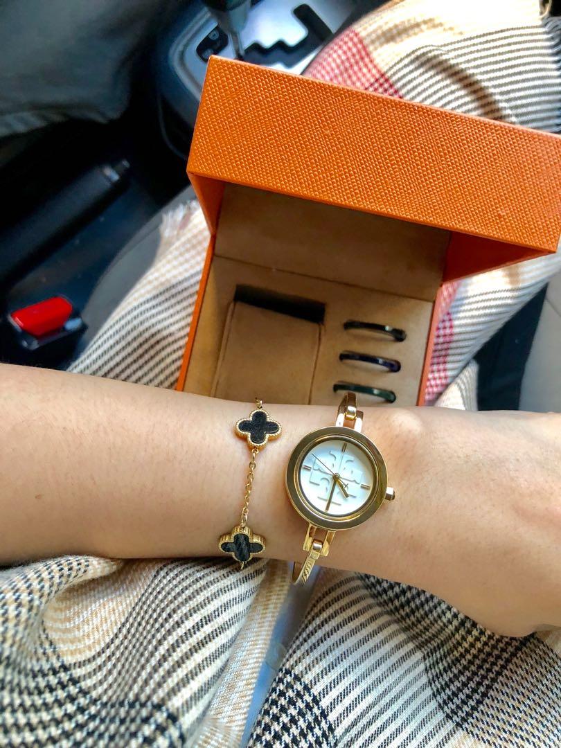 Tory Burch Gigi bangle watch multicolor 27mm, Luxury, Watches on Carousell