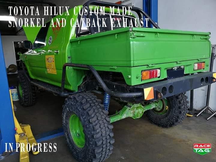 TOYOTA HILUX CUSTOM MADE SNORKEL PIPE AND CATBACK EXHAUST, Auto