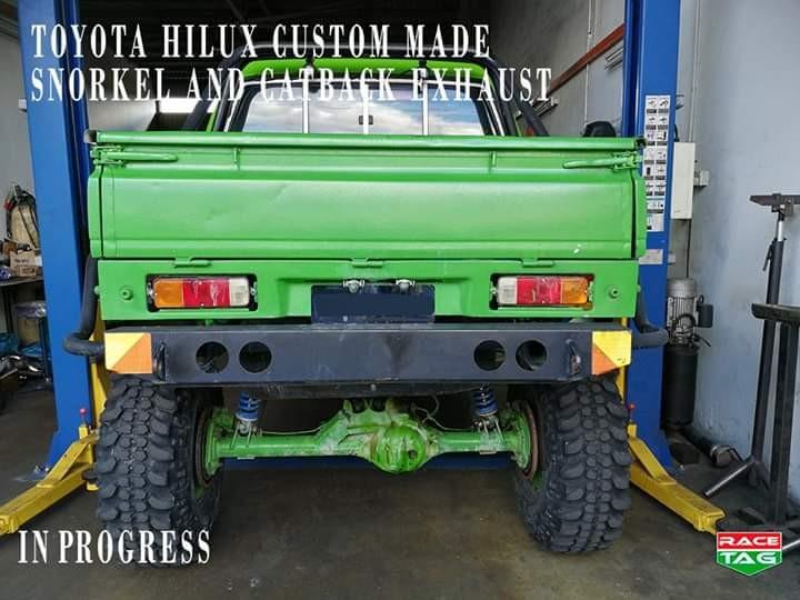 TOYOTA HILUX CUSTOM MADE SNORKEL PIPE AND CATBACK EXHAUST, Auto