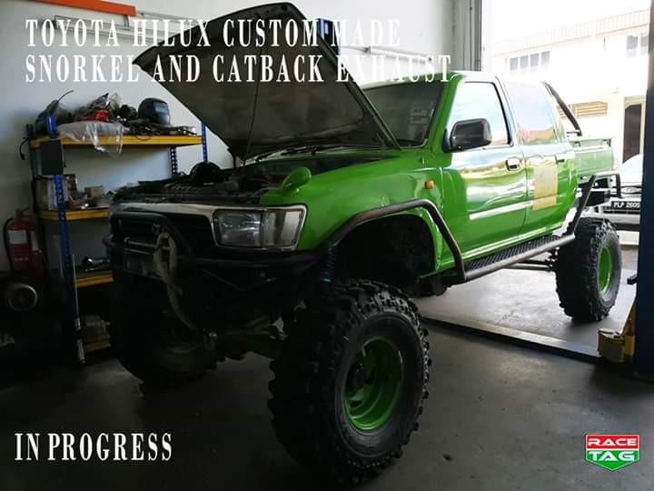 TOYOTA HILUX CUSTOM MADE SNORKEL PIPE AND CATBACK EXHAUST, Auto