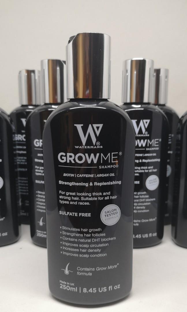 英國進口WATERMAN GROW ME 活髪洗頭水 250ml Best Hair Growth Shampoo Sulfate Free, Caffeine, Biotin