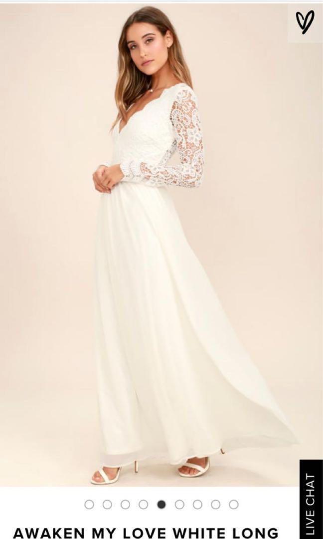 Wedding Dress Lulu s Awaken My Love Dress in White Women s Fashion Dresses Sets Dresses on Carousell