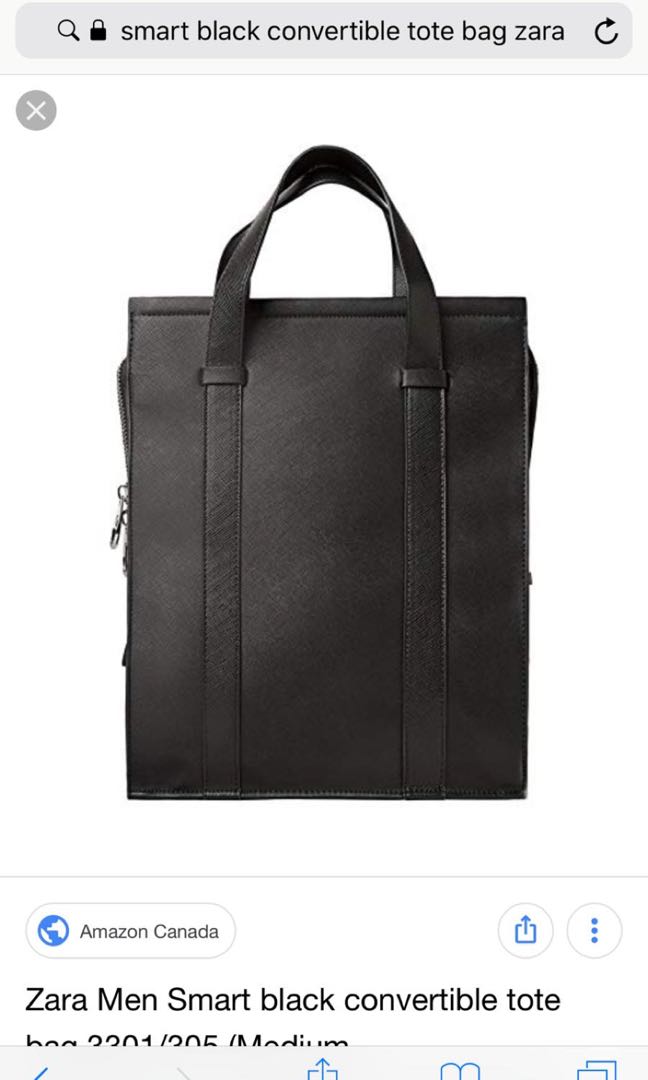 Zara black tote bag brand new, Men's 