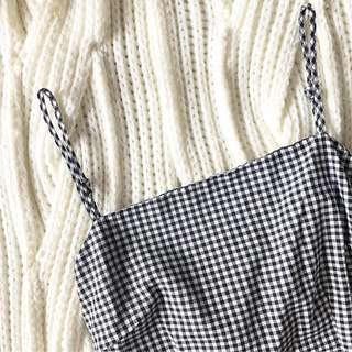 Checkered summer tie up dress
