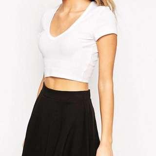 ASOS ribbed cropped top