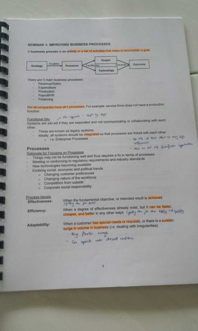 AC2401 Self Made Notes + Tutorial Ans (Category: Assessment Books) located in Singapore. Submitted by monday818 (Listing ID 208670813, Image 1). Description: 1. Self made notes - helpful for revision 2. Tutorial answers - answers may or may not be provided in class so this set of tutorial answers will be helpful 3. Lab handouts provided All hardcopy. Meet up at NTU or Serangoon MRT..