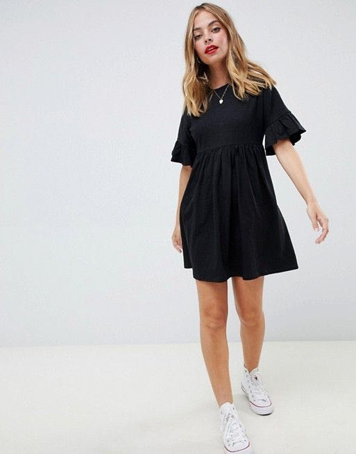 petite cotton dresses with sleeves