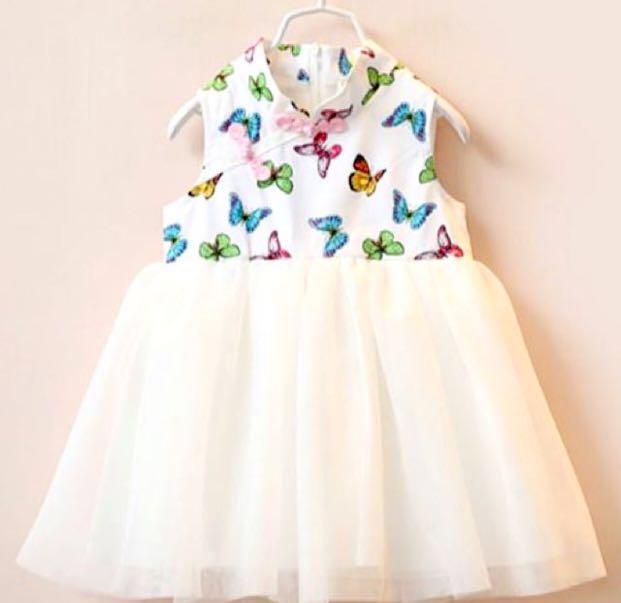 Babywear Clothing Girl Cny05 Children Baby Girl Modern Cheongsam Butterflies Tulle Dress Babies Kids Girls Apparel 1 To 3 Years On Carousell