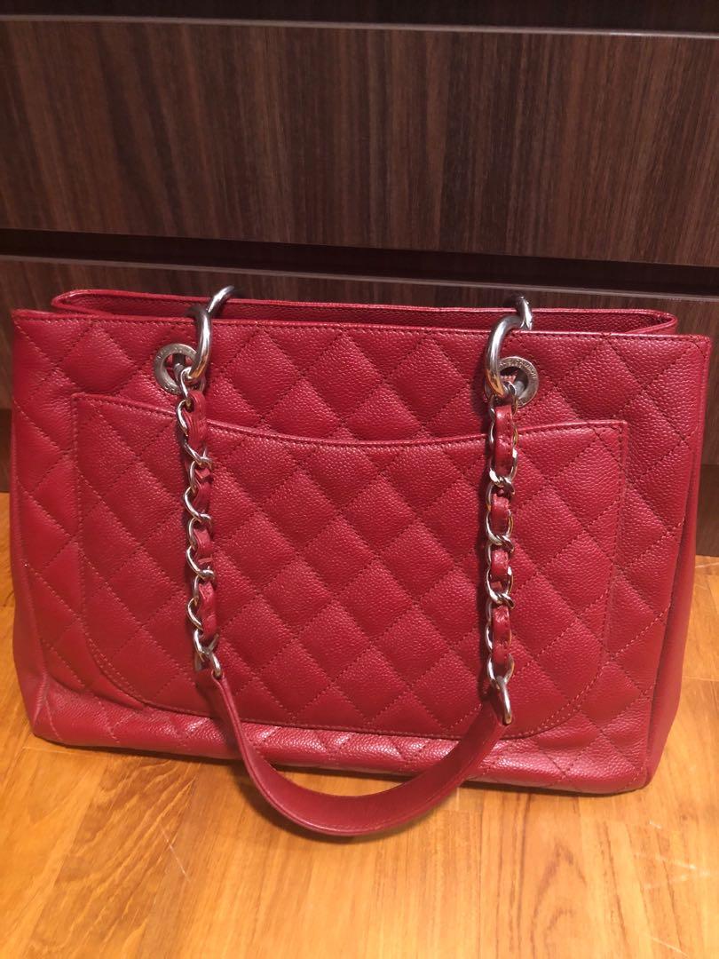 Chanel GST Bag (In Red), Luxury, Bags & Wallets on Carousell
