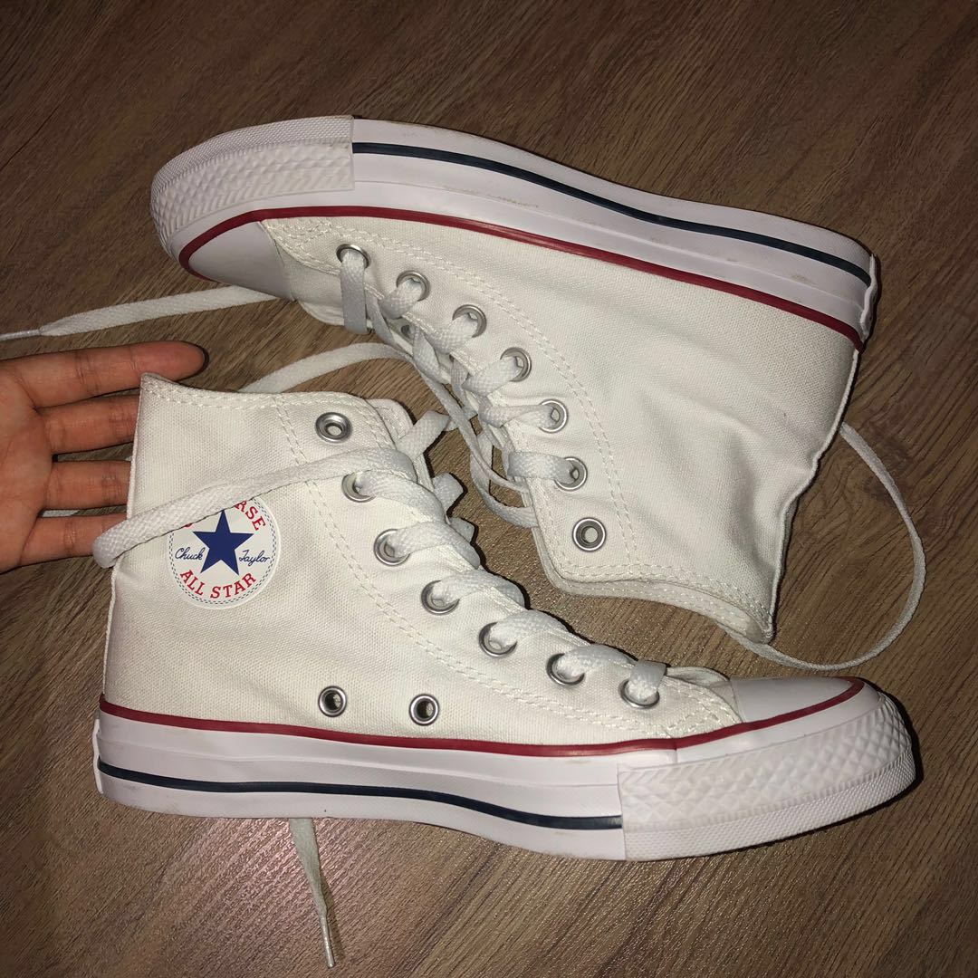 White high top discount converse size 7