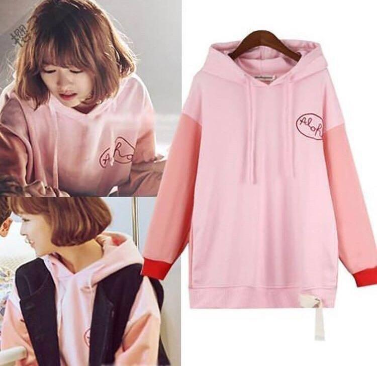 pink aloha hoodie