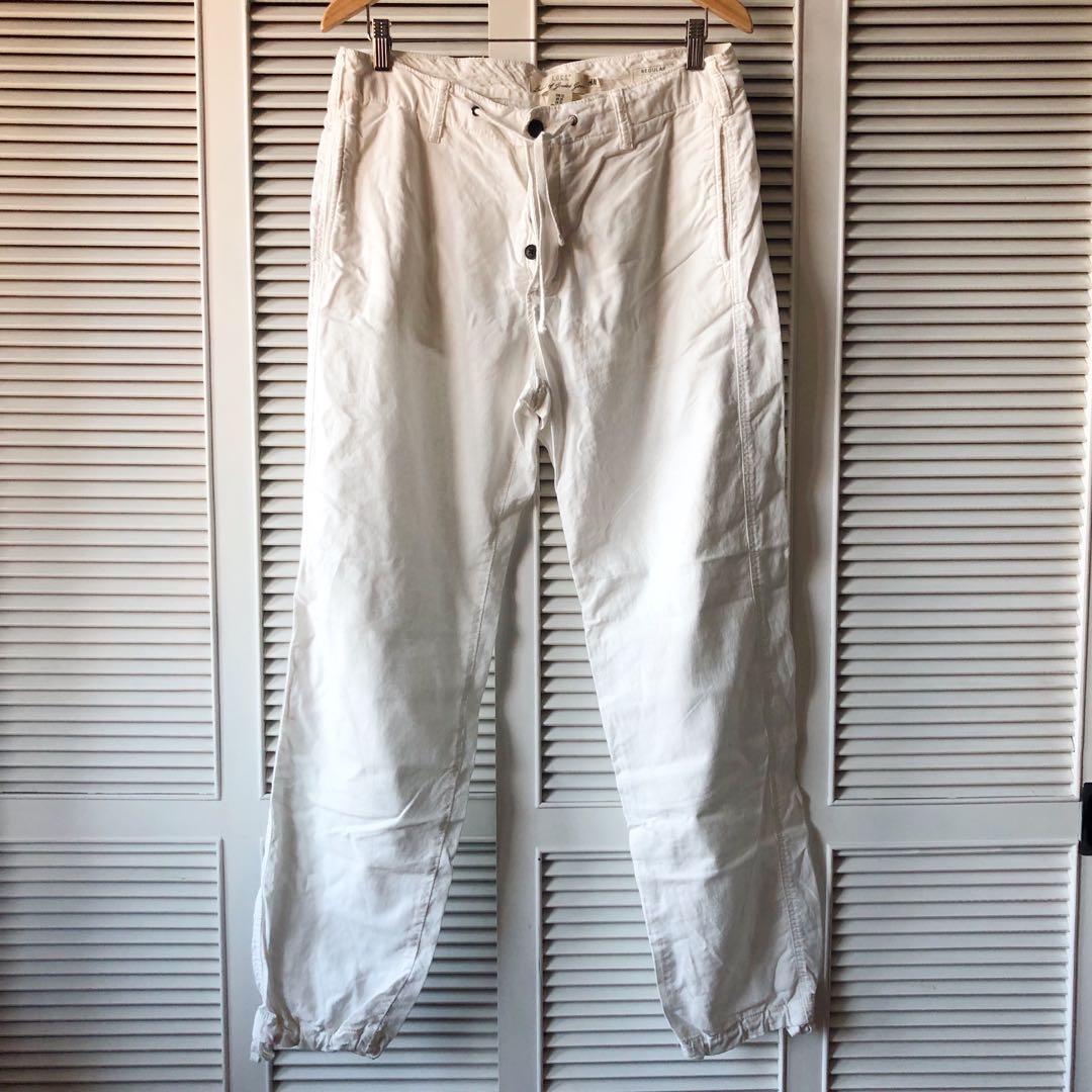 mens off white linen pants