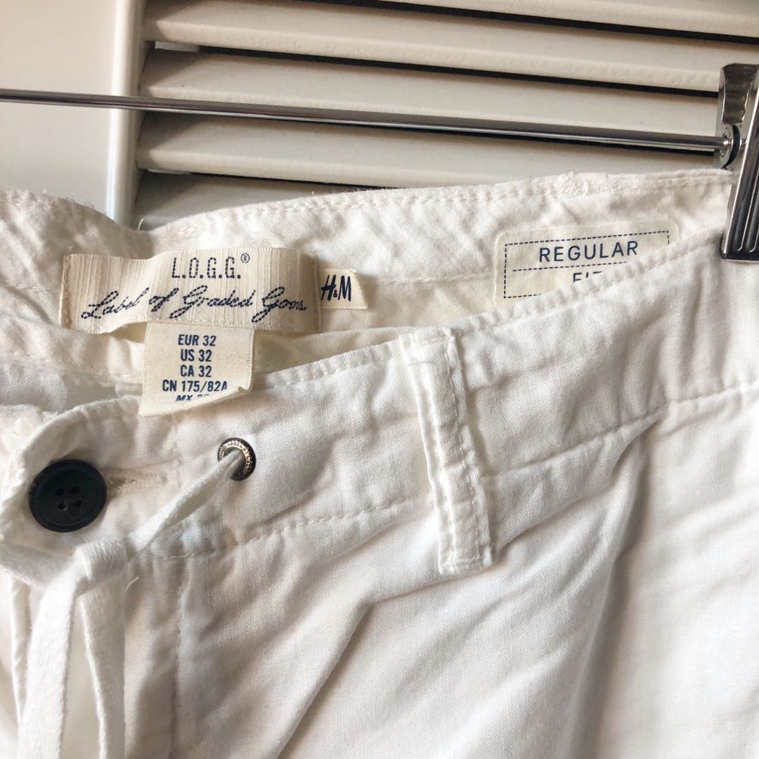 mens off white linen pants