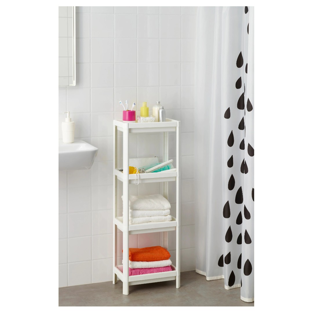 Ikea Vesken Bathroom Shelf Rack Units Furniture Shelves Drawers On Carousell