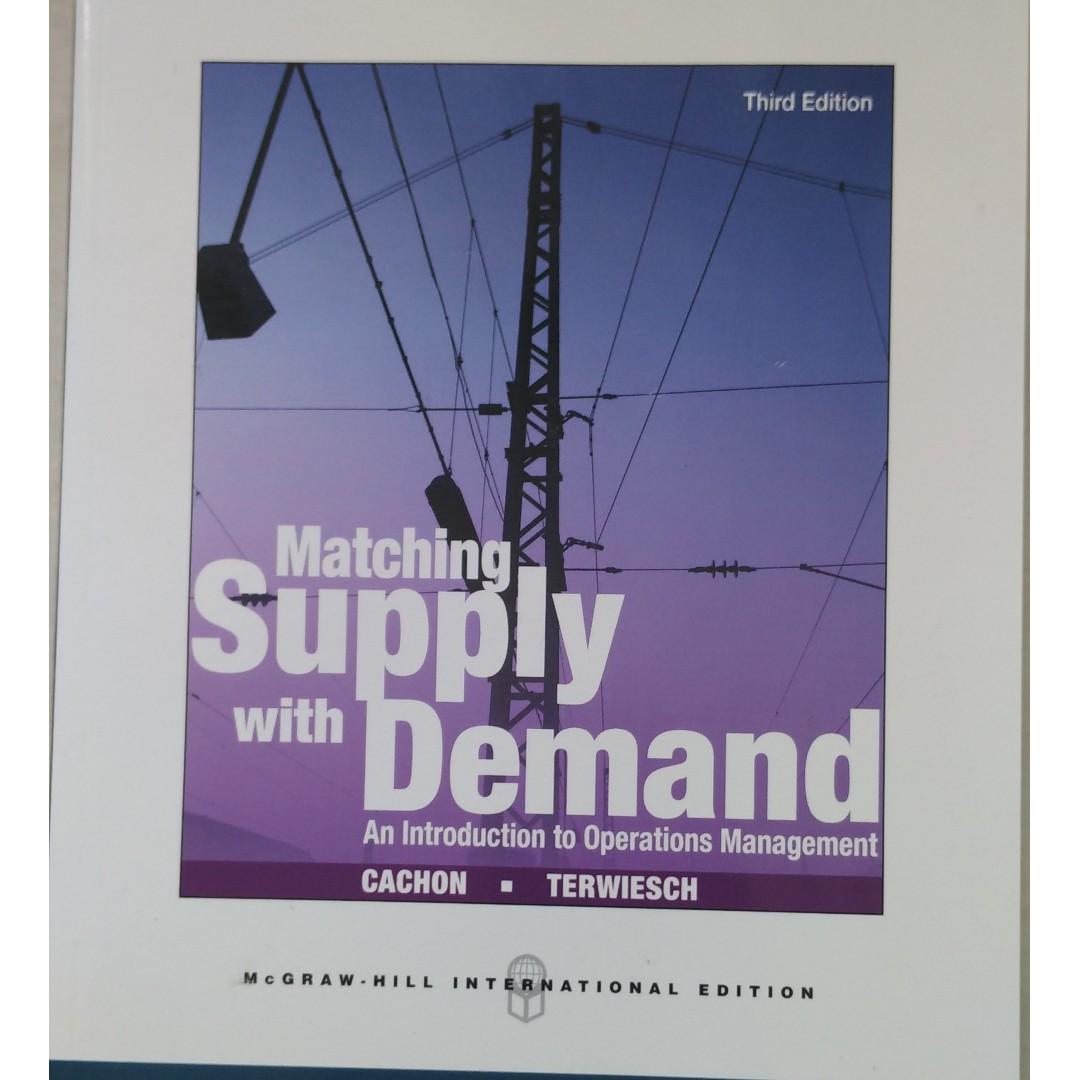 Matching Supply With Demand An Introduction To Operations