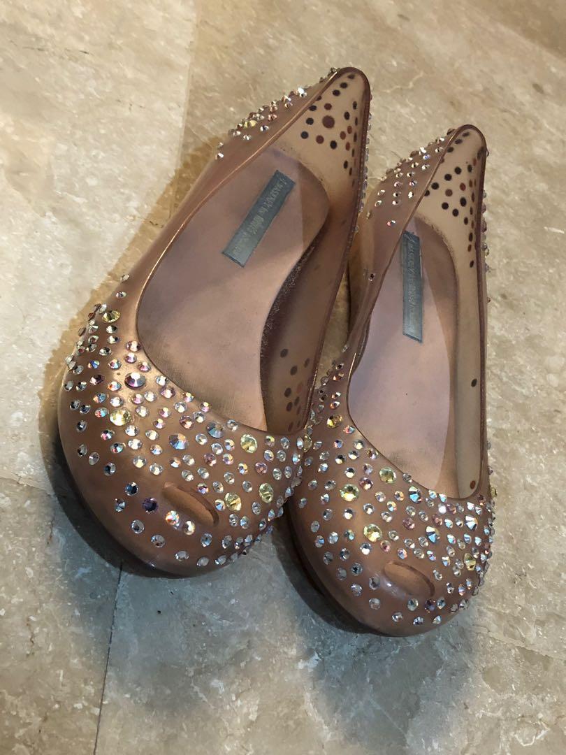diamond studded sandals
