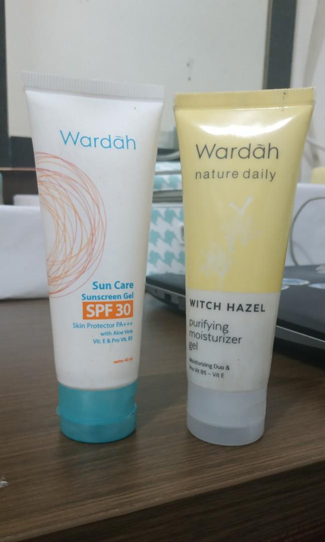 Moisturizer Sunscreen Wardah Witch Hazel Oily Skin Kesehatan Kecantikan Kulit Sabun Tubuh Di Carousell