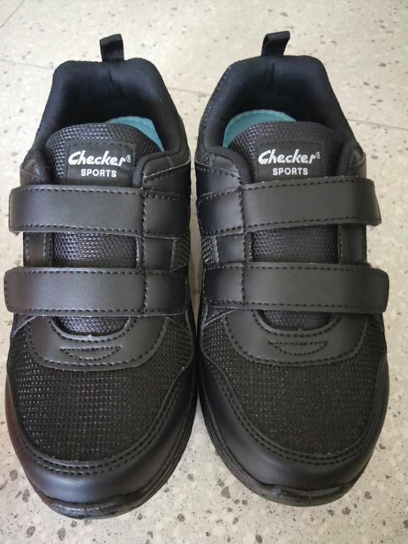 NEW Checker Black School Shoes, Size 36 