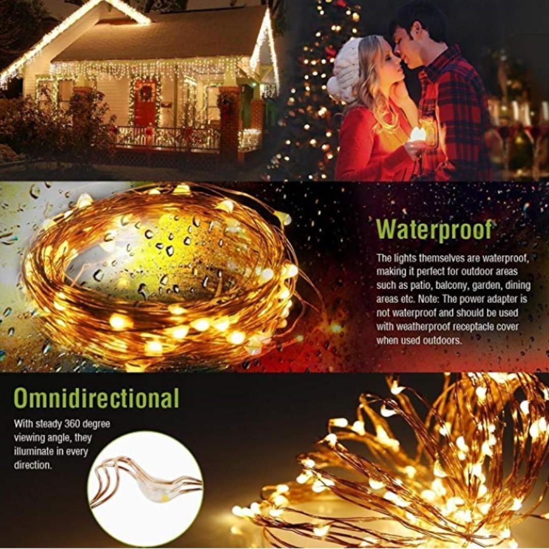 Party Outdoor Wedding 50m Fairy Lights Copper Wire 165ft 500 Led