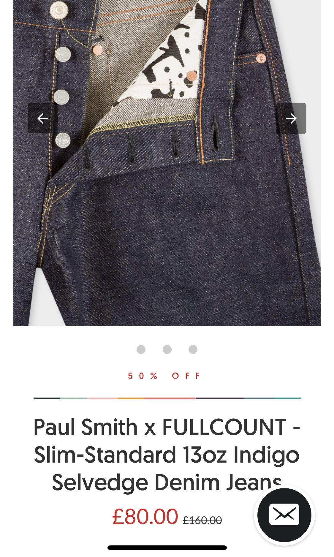 Paul smith jeans x FULLCOUNT red line 