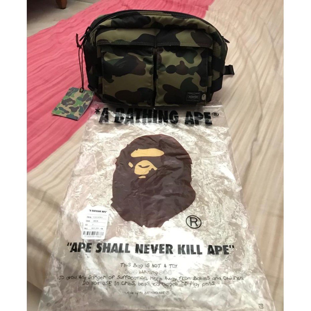 Bape x porter 1st camo waist bag outlet
