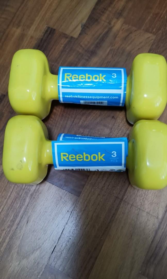 Reebok 3KG Dumbbells Sports Equipment Exercise Fitness Weights Dumbbells on Carousell