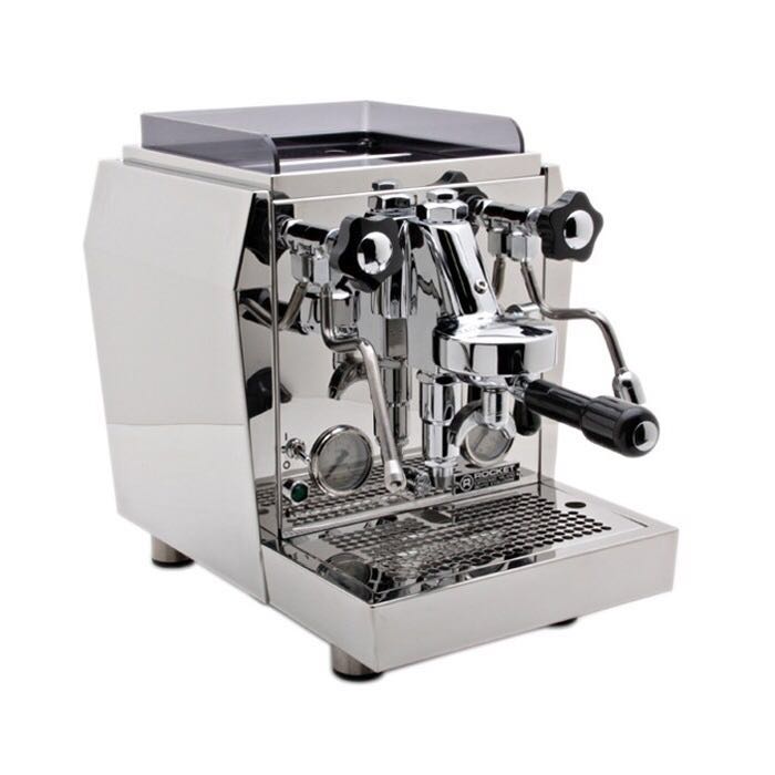 Rocket Giotto Evoluzione R Espresso Machine + Mazzer Mini Grinder, TV