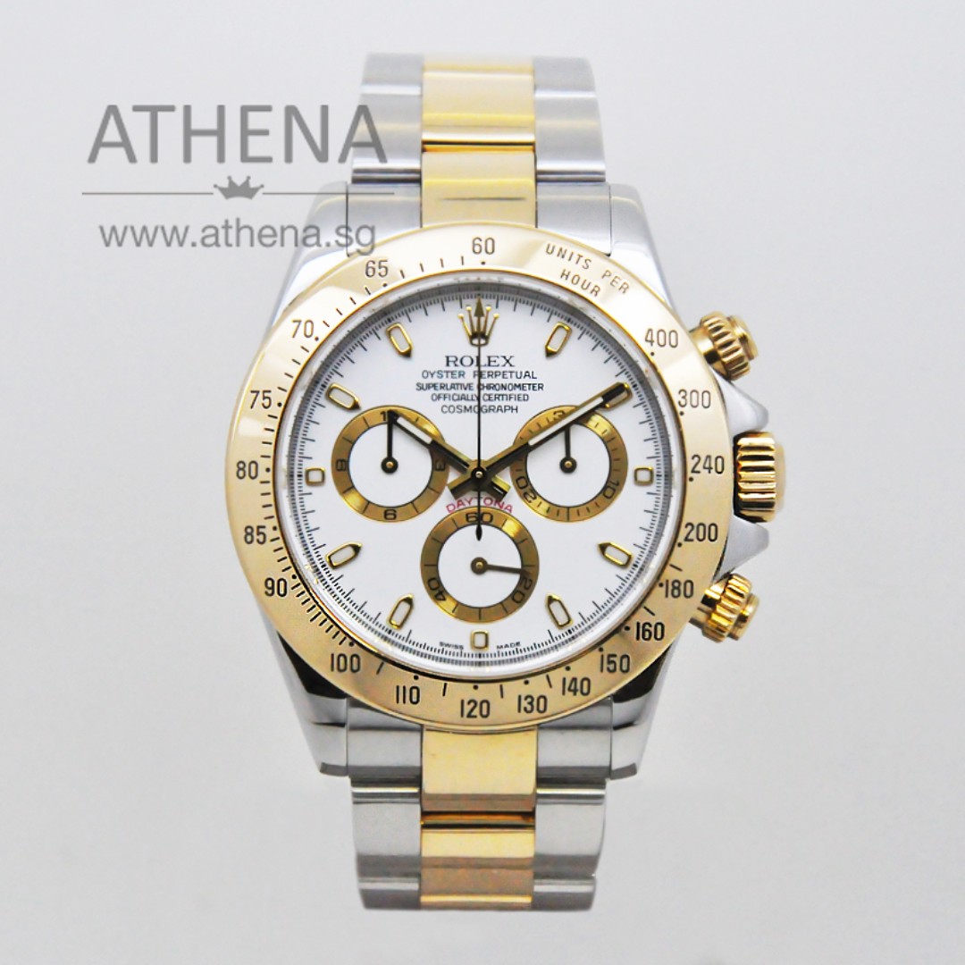 Gold daytona white face discount