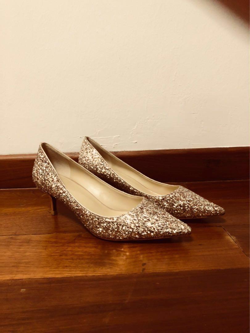 Rose Gold Bridal Wedding Shoes 5cm post 
