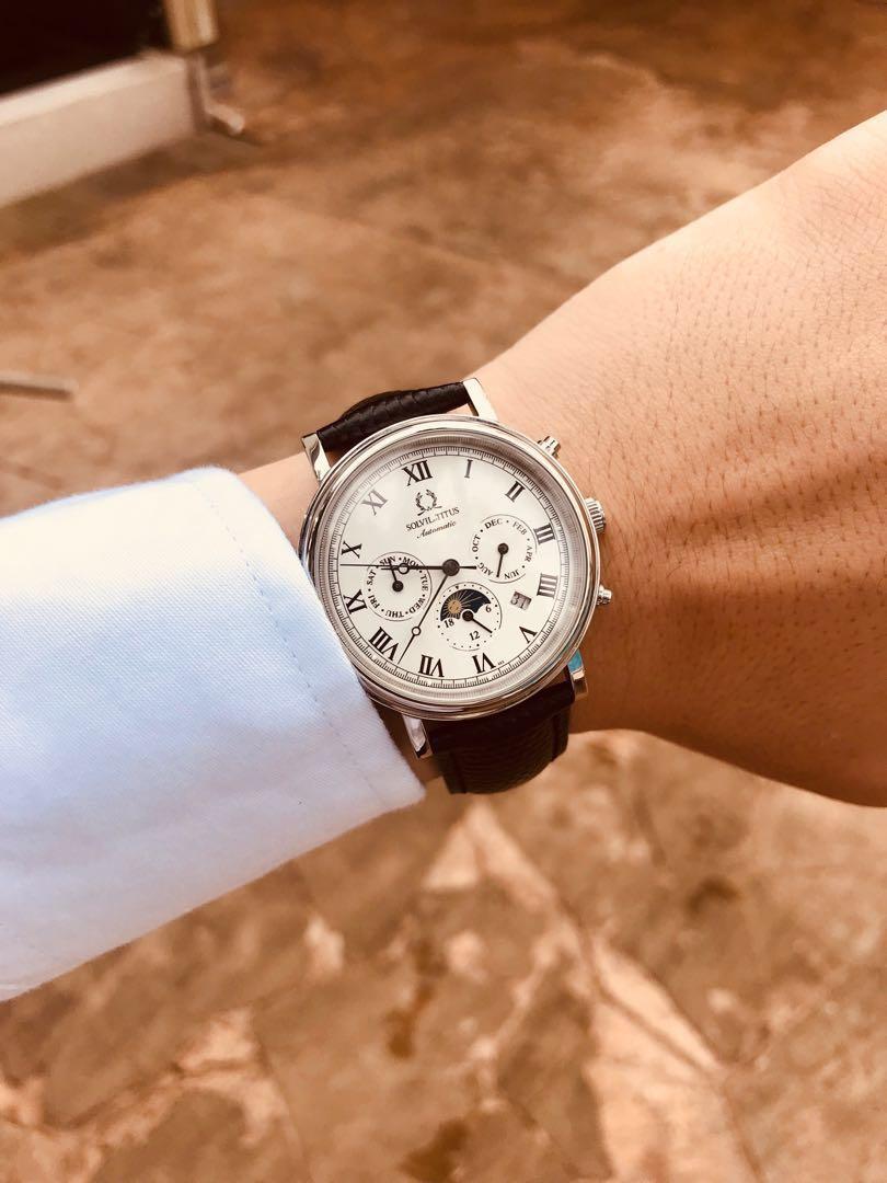 Solvil Et Titus Automatic Day Night Dress Watch Men S Fashion Watches On Carousell
