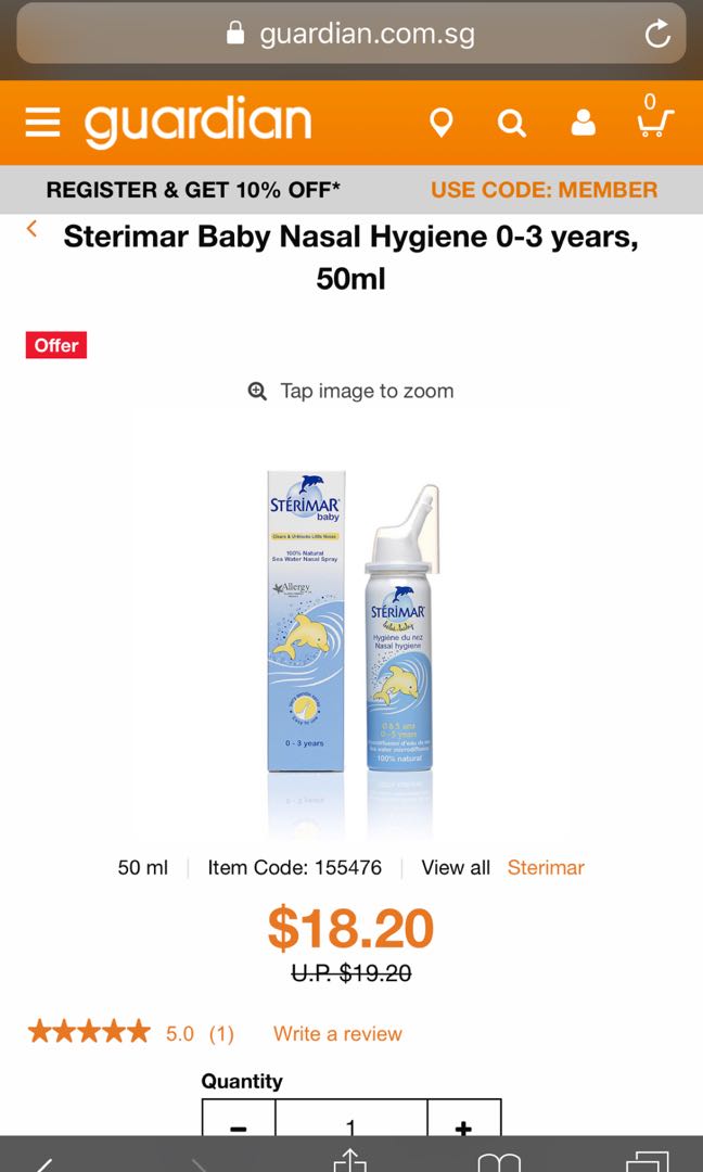 Sterimar nasal spray, Babies & Kids, Nursing & Feeding, Breastfeeding