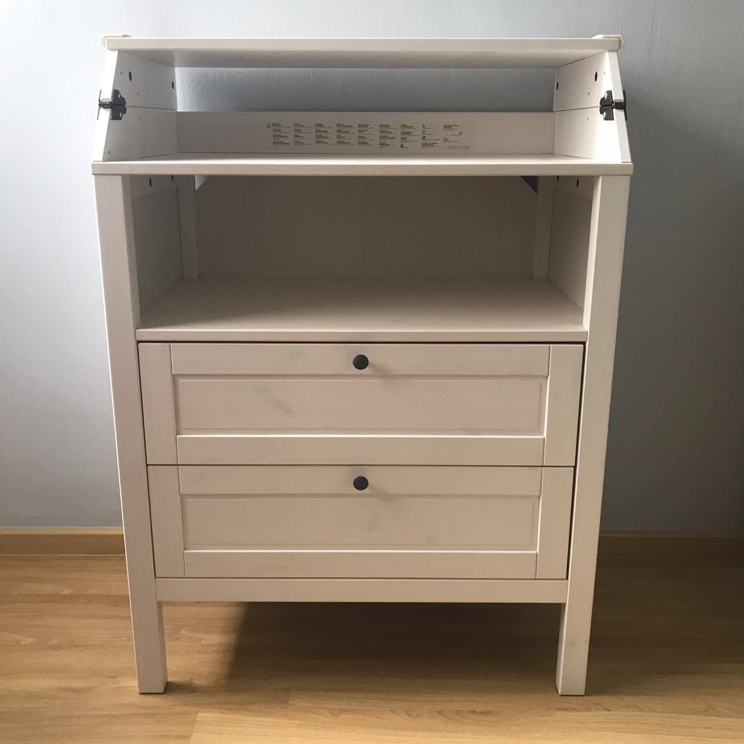 SUNDVIK Changing Table/ Chest, White, Furniture & Home Living