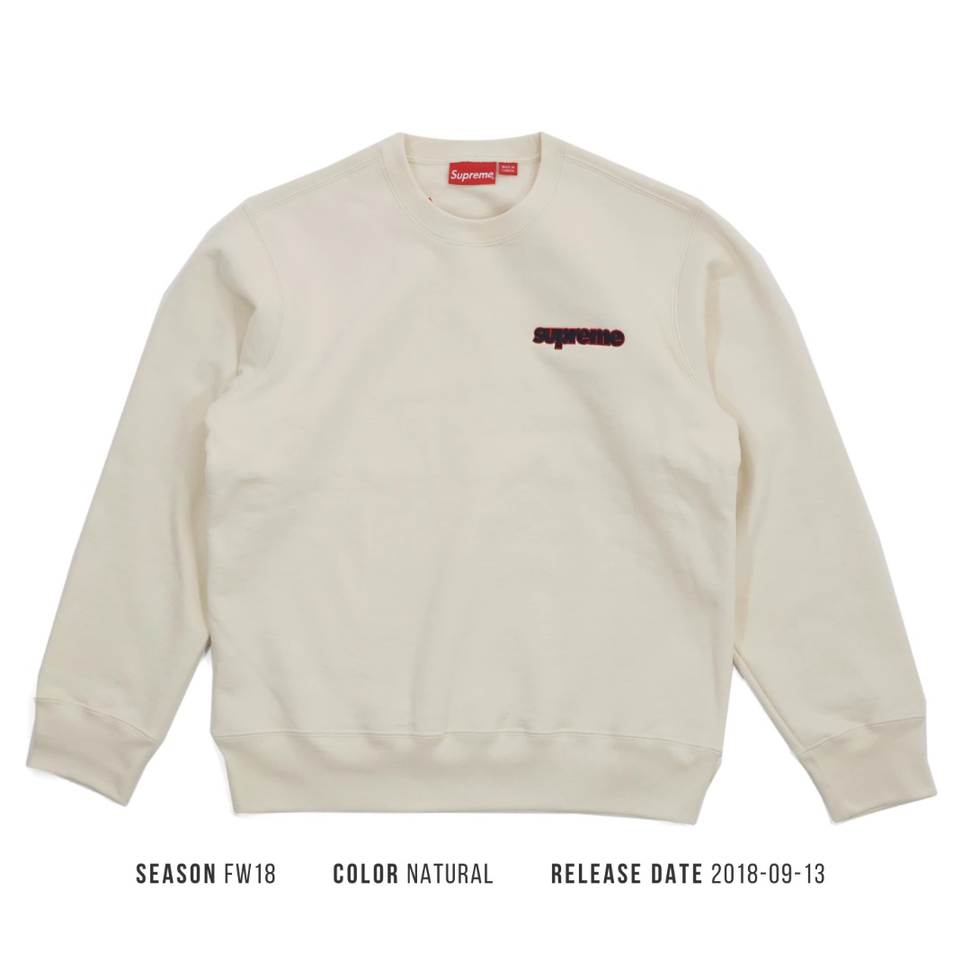 Supreme Connect Crewneck Sweatshirt Natural Men s Fashion Tops