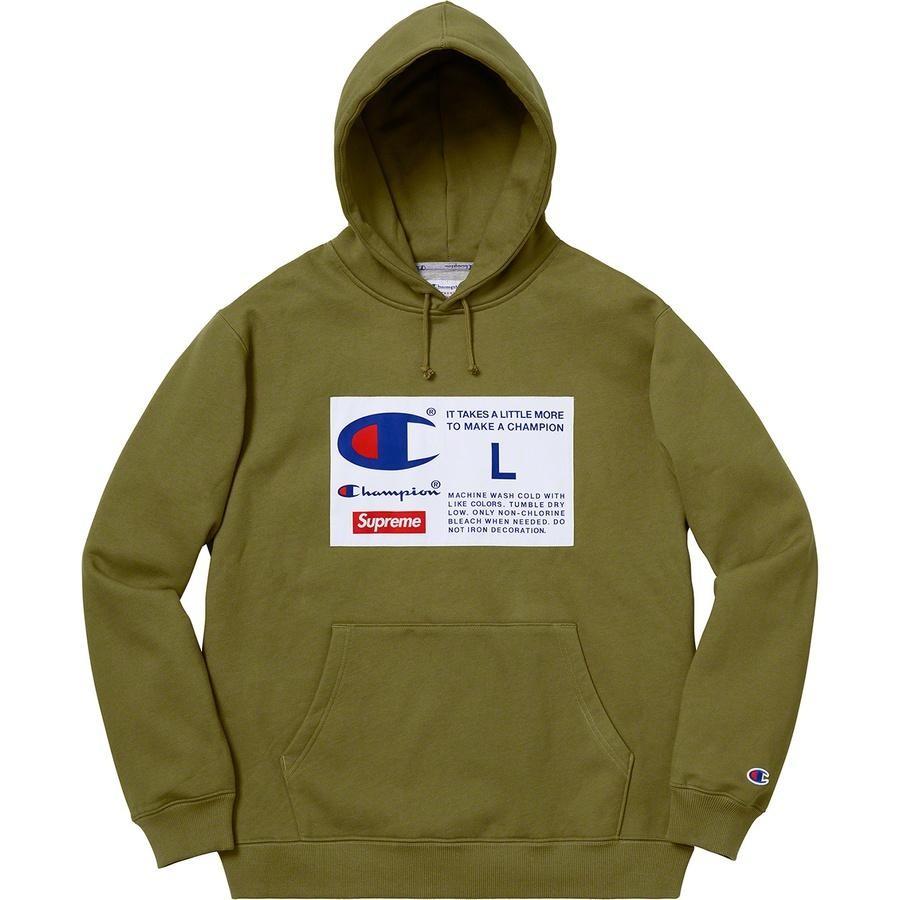 champion label hoodie