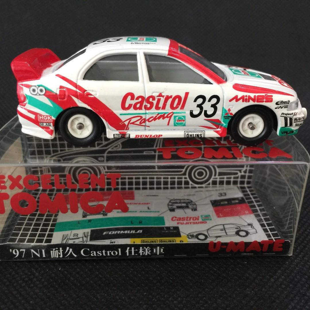 Tomica MI-06 Mitsubishi Lancer Evolution IV Castrol Spec, Hobbies 