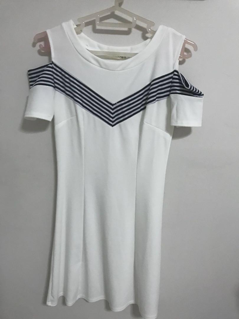 White Off Shoulder Dress Women S Fashion Clothes Dresses