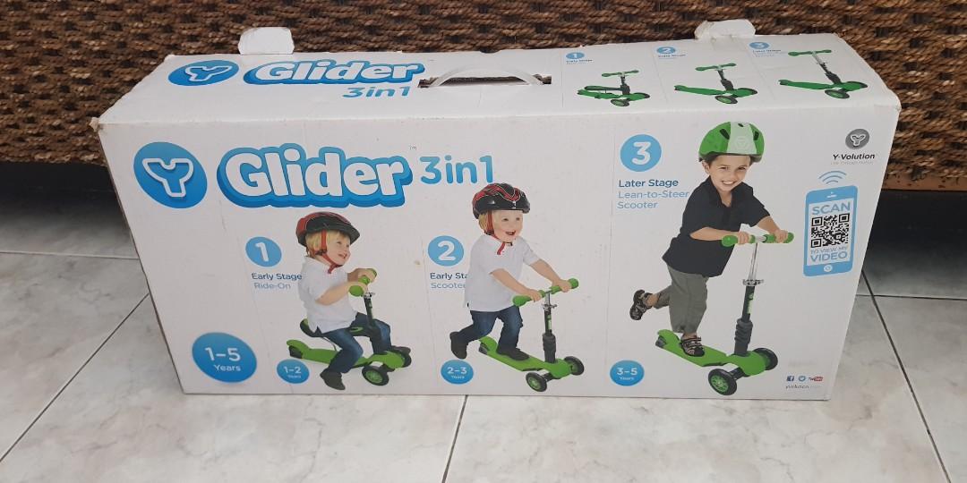 YGlider 3in1 Skate Scooter with removable seat for Age 15, Everything