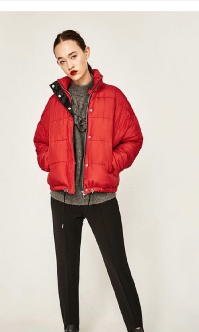 Zara Red Puffer Jacket (size XS), Women 