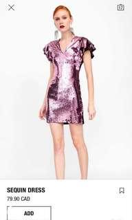 Zara Pink Sequin Dress