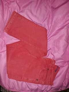 Coral peach jeans