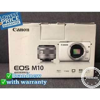 Canon EOS M10 with 15-55mm Lens White Brandnew 18MP