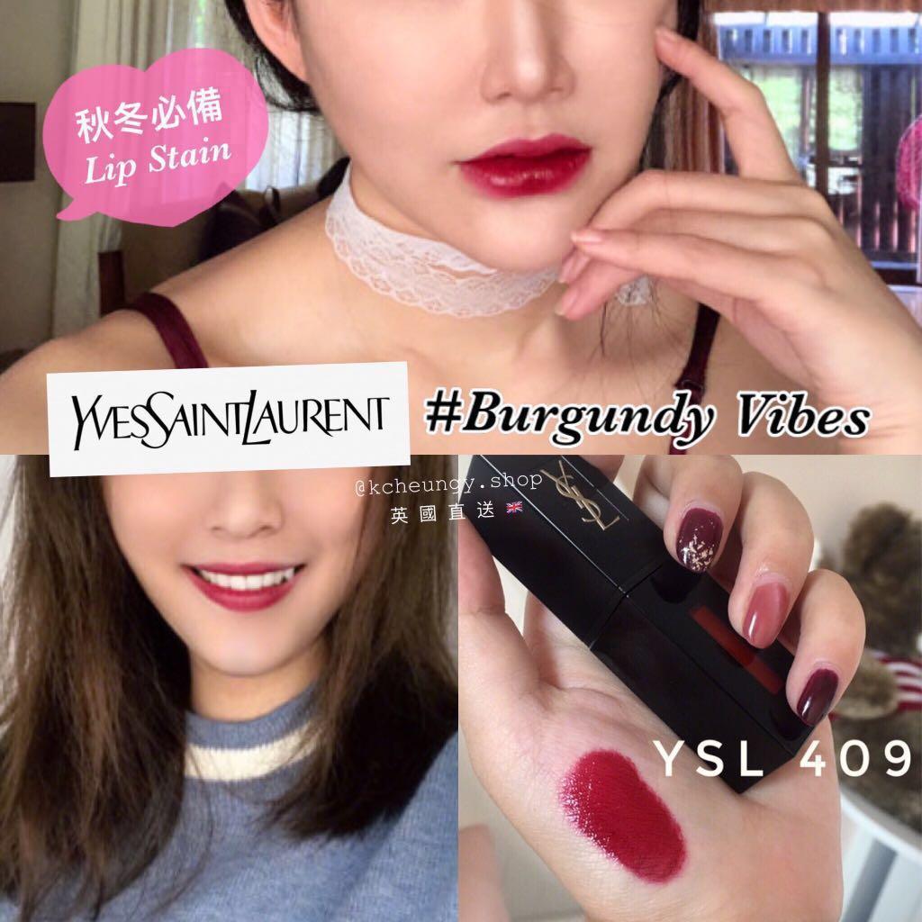 Lipstick Ysl 409 Review Levres Vinyl Ysl 409 Burgundy Vibes Ysl