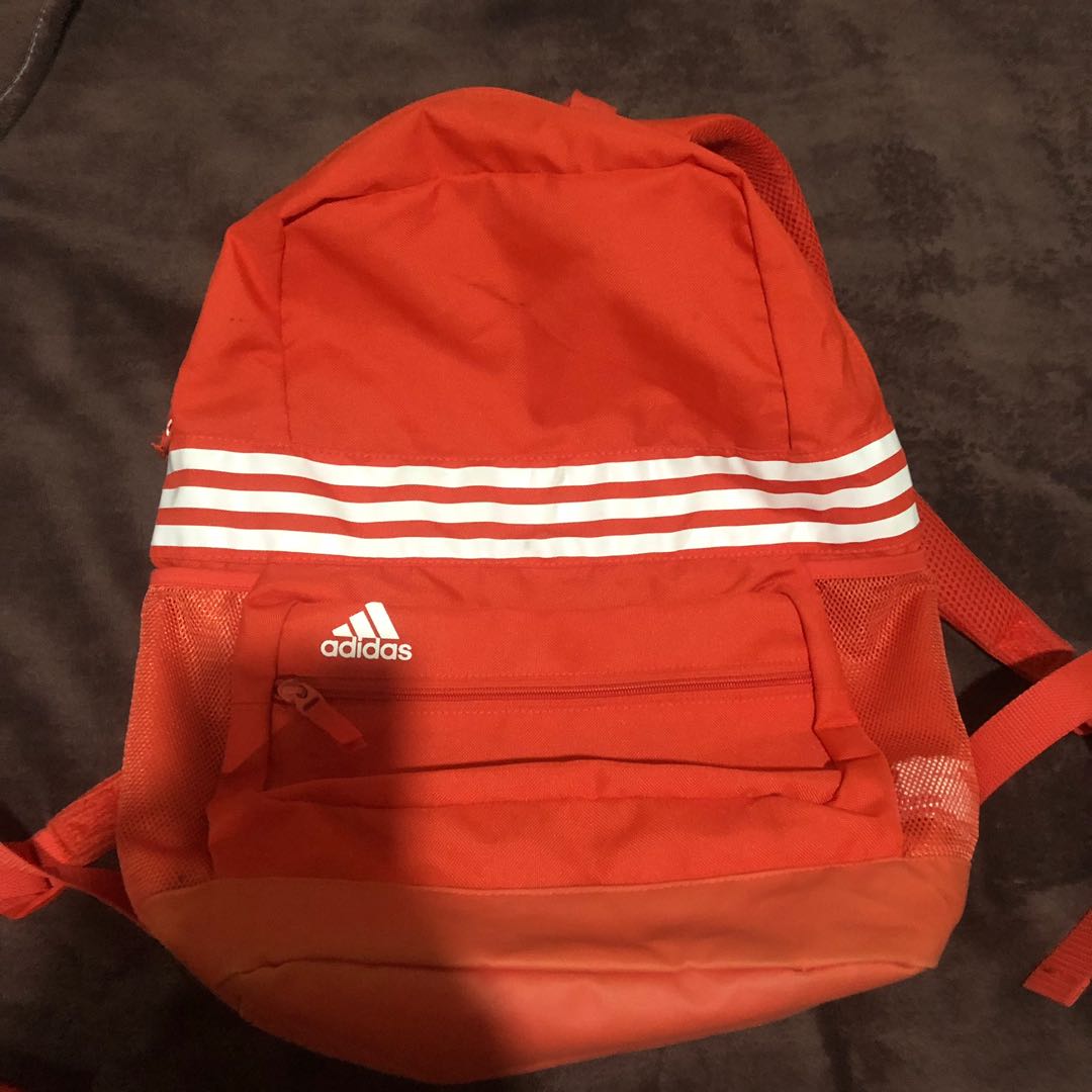 orange adidas backpack