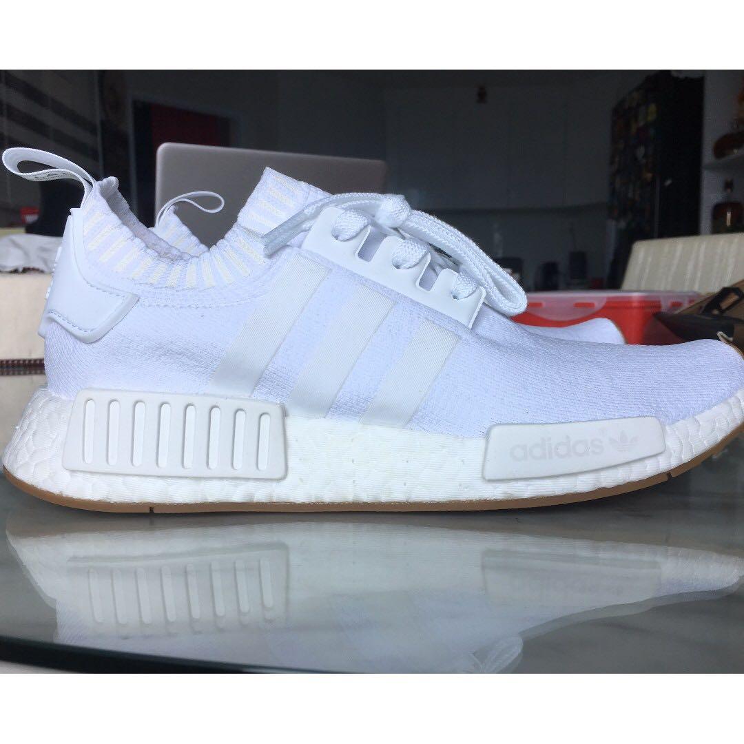 Adidas NMD R1 PK (White Gum) [US Sizes 8.5 and 10], Men's Fashion,  Footwear, Sneakers on Carousell