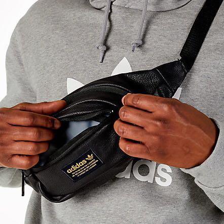 adidas fanny pack black and gold