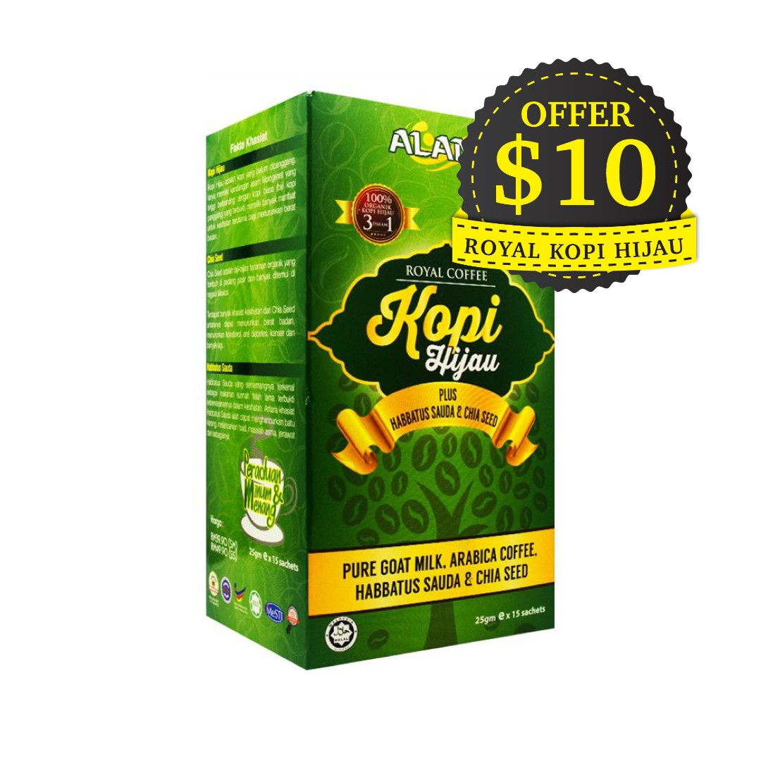 Alana Royal Kopi Hijau 25 G X 15 Sachets Health Beauty Hand Foot Care On Carousell